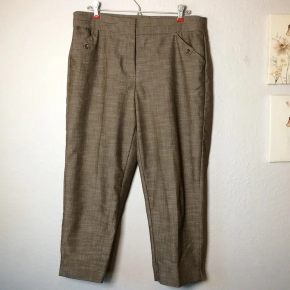 Counterparts | Pants & Jumpsuits | Counterparts Brown Capris Sz2 | Poshmark